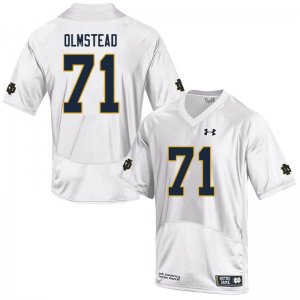 Notre Dame Fighting Irish Men's John Olmstead #71 White Under Armour Authentic Stitched College NCAA Football Jersey RHI6499UO